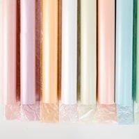 Papier kraft nacré imperméable à l'eau, enveloppe de fleur, paillettes, coloré, vente en gros