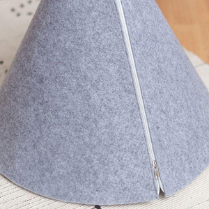 100% Cotton Triangular <strong>Cat</strong> <strong>Felt</strong> Tent <strong>Bed</strong> Solid <strong>Pattern</strong> Conical <strong>Cat</strong> Nest Cave with Pet Mat - Product Image 4