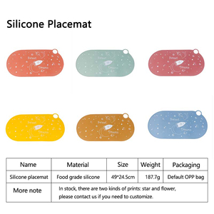 แผ่นรองภาชนะอาหารซิลิโคนสำหรับเด็กแผ่นรองจานอาหารสำหรับโต๊ะอาหาร - Product Image 6