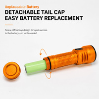 Linterna Táctica Compacta OEM 2000LM, 8 LED Recargables Tipo-C, Linterna de Aluminio 18650 con Luz Estroboscópica para Caza y Uso Diario