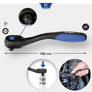 HERRAMIENTAS BRILLANTES-BT021900 3/8 ''Trinquete reversible-EAN 4042146777756 RATCHETS 3/8" - Product Image 2