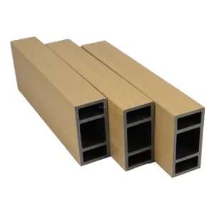 Easy install outdoor wood grain surface composite tube waterproof wpc tube