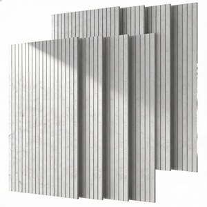 Paneles Acústicos de Fibra de Poliéster Gris, Paquete de 8, Autoadhesivos, Listones Absorbentes de Sonido para Decoración de Paredes de Hogar, Oficina y Estudio - Product Image 1
