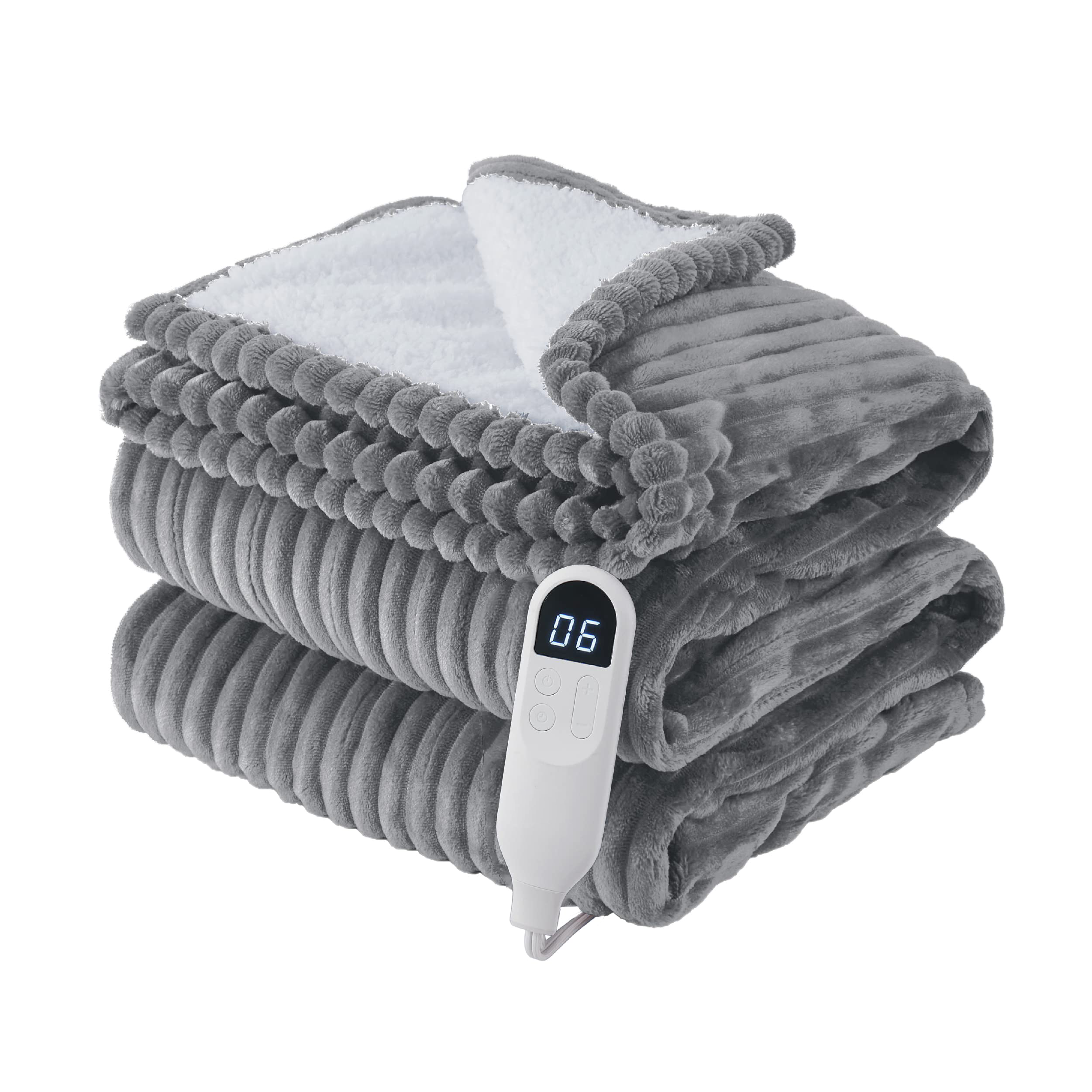 Electric Heated Throw Blanket, Reversible Flannel, Throws Size, 4 Hour Auto Off, 3 Heating Levels, 50x60"