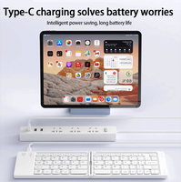 Nouveau clavier sans fil pliable ultra-mince, rechargeable Type-C, compatible multi-appareils, vente en gros usine, Plug & Play