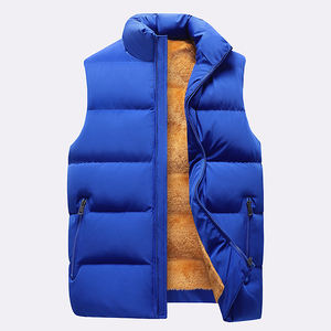 Gilet personnalisé avec logo pour homme, nouvelle collection hiver 2025, sans manches, pour jeunes, en velours, chaud, rembourré en coton, confortable et tendance - Product Image 4