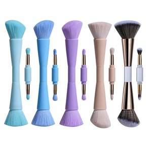 Pennello Trucco Multiuso 4-in-1 All'ingrosso con Logo Personalizzato, Pennello da Viaggio Kabuki per Blush, Contouring e Ombretto Angolato - Product Image 1