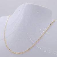 Collier en or 10 carats véritable, chaîne plate, vente en gros de bijoux, best-seller