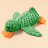 2025 Offres Spéciales pas cher amusant dessin animé grinçant canard chien jouet à mâcher en peluche jouet pour animaux de compagnie avec crêpe papier caractéristique résistante aux morsures pour gros Gogs