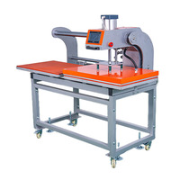 Machine d'impression textile automatique, presse à chaud pneumatique pour sublimation, machine à presser à chaud double station pour t-shirts 50x70cm