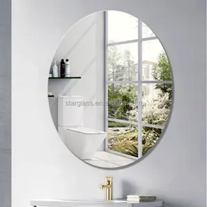 Waschraumspiegel mit abgerundeten Ecken Hotel quadratischer Edelstahlrahmen-Spiegel Toilettenspiegel im Badezimmer
