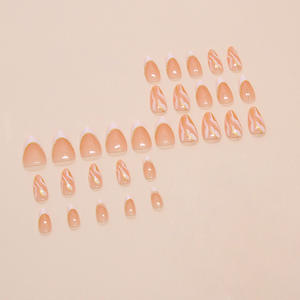 <span class=keywords><strong>Uñas</strong></span> <span class=keywords><strong>Postizas</strong></span> de Alta Calidad <span class=keywords><strong>con</strong></span> Forma de Almendra y Línea Francesa, Diseño Nuevo, Gran Venta 2026 - Product Image 3
