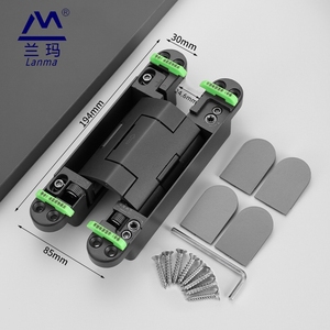 Màu Sắc Khác Nhau Tùy Chọn Tự Đóng Bản Lề 3D Có Thể Điều Chỉnh 194*30Mm Thủy Lực Giấu Cửa Bản Lề Khóa Vô Hình Bản Lề - Product Image 5