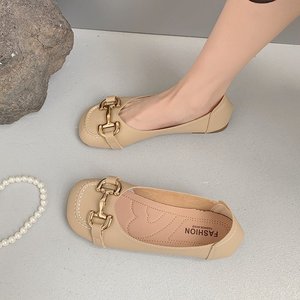 Chaussures plates respirantes pour femmes, nouvelle collection été, grandes tailles, style rétro décontracté, chaussures plates pour femmes, chaussures de printemps. - Product Image 3