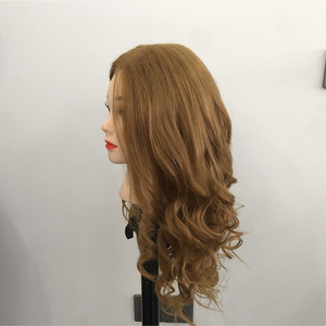 Cabeza <span class=keywords><strong>de</strong></span> Maniquí <span class=keywords><strong>de</strong></span> pelo dorado con cabello humano y sin maquillaje para peluquería y maquillaje, cabeza <span class=keywords><strong>de</strong></span> entrenamiento <span class=keywords><strong>de</strong></span> muñeca <span class=keywords><strong>de</strong></span> cosmetología, <span class=keywords><strong>precio</strong></span> al por mayor - Product Image 2
