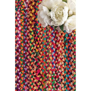 Tapis en jute tressé écologique, rayé multicolore, rectangulaire, pour salon, disponible à prix abordable - Product Image 6