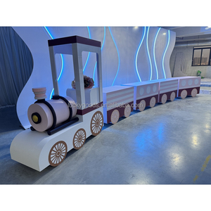 BJ240025-24 fabricant en gros PVC Train bonbons chariot chariot gâteau support voiture acrylique toile de fond pour la décoration de fête d'<span class=keywords><strong>anniversaire</strong></span> - Product Image 1