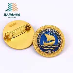 Jibao圆形3d定制标志设计svenska软搪瓷瑞典冰球徽章