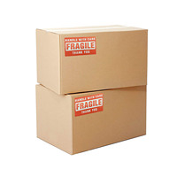 Étiquette fragile avec emballage d'avertissement de 75X50mm pour le transport du produit Étiquette de remerciement