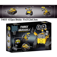 Robot de Control Remoto 3 en 1, Juguete de Construcción RC, Set de Aprendizaje STEM Technik, Robot Tanque Mecánico Dinosaurio, Bloques de Construcción Educativos para Ingenieros