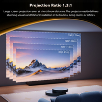 Projecteur de jeu Touyinger Q13, 3200 lumens ANSI, faible latence, prise en charge 4K Full HD, MEMC, projecteur portable, Android Smart TV Cinema