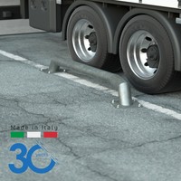 Nouvelles guides de roue en acier galvanisé pour l'assistance au stationnement des camions - Version droite/courbée d133mm pour usage en entrepôt