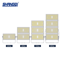 Lampu Sorot LED Outdoor Tahan Air IP65 Tahan Semprotan Garam OEM ODM untuk Dermaga Kontainer Halaman 250w 500w 750w 1000w