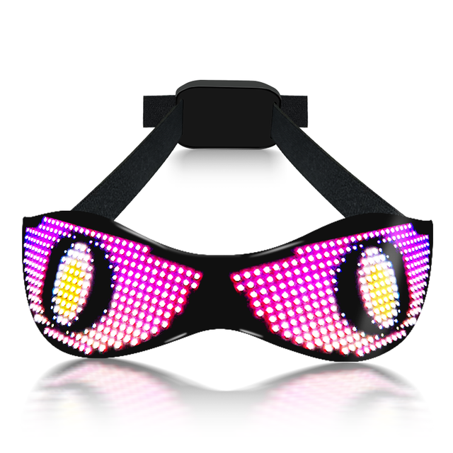 Wholesale Custom Rgb LED Glasses Futuristic Glasses Rave Editable Magic LED Glasses Led Display Wireless Led Glasses