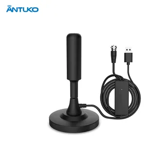 Antena de Tv Digital para interior, Base magnética amplificada para uso doméstico, DVBT-2, DVB-T, ATSC, ISDB-T, VHF, UHF, 50W, venta al por mayor