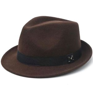 Wholesale AXGIFTS Custom Design Your Own <b>Black</b> Classics Warm Winter Designer Formal <b>Fedora</b> Felt <b>Hat</b> <b>Men</b> Polyester Curved Brim - Product Image 5
