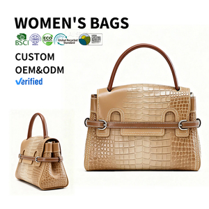 Genuine Top Grain <strong>Leather</strong> <strong>Women</strong> Satchel <strong>Bag</strong> Eco Friendly GRS Certified Custom Tote Zipper OEM ODM Service USDA Biobased - Product Image 1