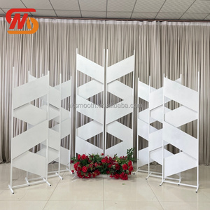 SMOOTH Newest Metal Geometry <b>Backdrop</b> Wall Free Style White <b>Stand</b> for Wedding Festival Event Decoration - Product Image 4