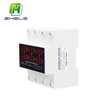 Protecteur de tension et de courant triphasé 63A 60A 220V 3P+N, régulateur de surtension et de sous-tension, limiteur de courant réglable