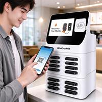 Stasiun Penyewaan Power Bank Komersial 12 Slot Pengisi Daya Baterai Ponsel