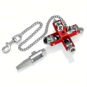Llave Universal para Sistemas de Cerradura Comunes, Herramienta Multiusos con Cadena y Porta-Bits - Product Image 1