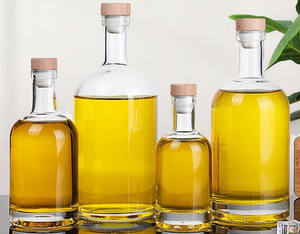 Bouteille de liqueur en verre pour vodka ou whisky, transparente ou givrée, avec <span class=keywords><strong>bouchon</strong></span> en liège, 100 ml, 200 ml, 375 ml, 500 ml, 750 ml, 1000 ml - Product Image 2