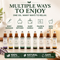 Kit d'huiles essentielles OEM ODM 10 ml pour le sommeil, ensemble d'aromathérapie relaxant avec lavande et camomille pour diffuseur, sommeil profond et soulagement du stress