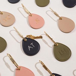 Spot Drop Shaped Car With Metal Buckle <b>Charm</b> <b>Keyring</b> Pendant Personalized Laser Engraved Letter Keychain - Product Image 3