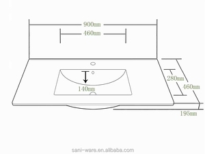 Lavabo de Cerámica Rectangular Delgado Blanco de un Solo Orificio, Moderno, con Certificación CUPC, para Baño - Product Image 5