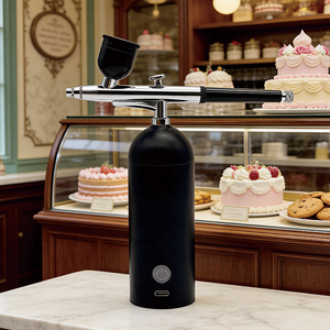 Kit Aerografo Quadrato Senza Fili per Torte con Batteria a Lunga Durata - Strumento Efficiente per Decorazione Dolci per Pasticceri e Chef - Product Image 1