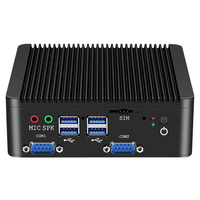 Mini PC Industrial sin Ventilador Intel Celeron J4125 N4000 J5005 4 Puertos Seriales 2 HDMI 8 USB Ranura SIM 4G WiFi TPM2.0 LVDS GPIO
