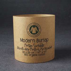 Bán buôn giấy gói tay áo bao bì biểu tượng tùy chỉnh kraft giấy bọc tay áo quần áo vớ khăn bụng ban nhạc bao bì - Product Image 3