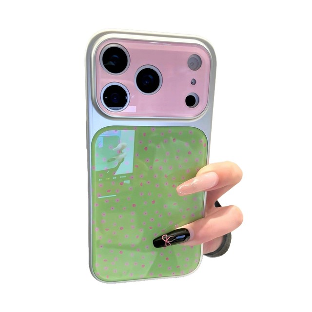 Korean Style Color Splicing Phone case with Floral Patterns for iphone 17promax Phone case 16/15plus