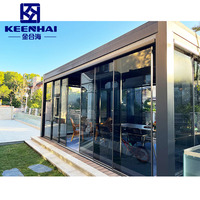Pergola moderne en aluminium imperméable pour l'extérieur, ensemble de tonnelle en métal pour la décoration de jardin