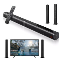 Samtronic Vente Chaude Barre de Son Sans Fil 2*20W avec Télécommande Barre de Son TV avec Entrée Optique ARC (Version Mise à Jour 2021)