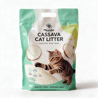 Échantillon gratuit de litière pour chat Micoodor à base de manioc et de tofu, à agglomération rapide, pour les animaleries