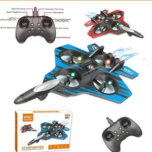 Novità Esclusiva: Aeroplano <span class=keywords><strong>RC</strong></span> con Luci LED Colorate, Induzione di Gravità, Acrobatico e Resistente alle Cadute, UAV a 4 Canali con Ritorno Automatico e Raggio d'Azione di 100m - Product Image 1