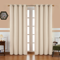 Rideaux d'hôtel blancs 100% polyester de style européen, rideaux occultants décoratifs personnalisés pour le salon
