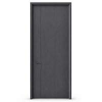 Porte intérieure en mélamine couleur personnalisée, porte de chambre à coucher avec structure stable pour l'amélioration résidentielle