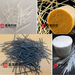 पीपी मैक्रो सिंथेटिक फाइबर प्रबलित बनाने की मशीन/पॉलीप्रोपाइलीन कंक्रीट वेव फाइबर एक्सट्रूज़न लाइन - Product Image 2